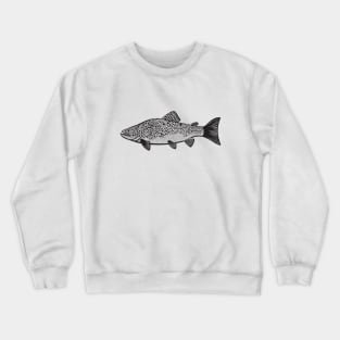 Brown Trout - cute and fun fish design - light colors Crewneck Sweatshirt